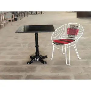 Hot Sale Iron based outdoor furniture modern new style cafe table and chair by famous manufacturer