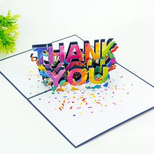 Thank You Card for All Occasion Pop Up Greeting Card Handmade