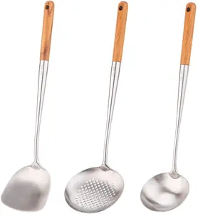 King Internacional-juego de utensilios de acero inoxidable para cocina, Set de espátula personalizable, 3 unidades