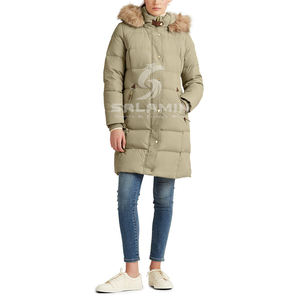 Nouvelle veste matelassée longue tendance pour femmes, durable, sur mesure, de haute qualité, à capuche en fourrure, imperméable et respirante - Product Image 2