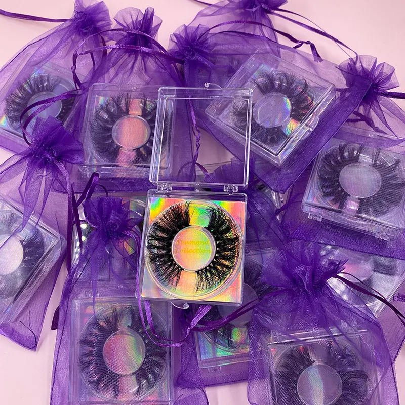 25mm अशुद्ध मिंक eyelashes थोक निजी लेबल कस्टम बरौनी पैकेजिंग बॉक्स मिंक lashes3d थोक विक्रेता