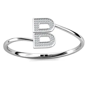 Destiny Jewellery Premium Austrian Crystal Handmade Jewelry Just B Alphabet Big Brass Bracelet Bangle