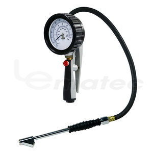 Pompe à air portable Lematec, pistolet de gonflage de pneus avec manomètre analogique, affichage analogique, métal, 151-250 Psi, pour pneus de voiture - Product Image 1