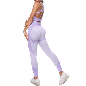 Conjuntos de Yoga para mujer, ropa activa con logotipo personalizado, cintura alta - Product Image 5