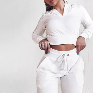 โลโก้ที่กำหนดเอง2ชิ้น Plain Tracksuits ผู้หญิง Velour Sweatsuit โลโก้ที่กำหนดเอง2ชิ้น Plain Tracksuits ผู้หญิง Velour Sweatsuit - Product Image 1