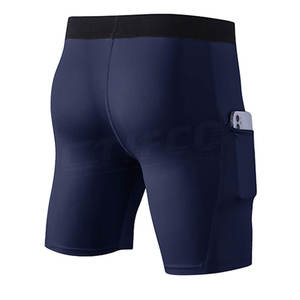 กางเกงขาสั้นรัดเอวยางยืดสำหรับผู้ชายชุดกีฬาในยิมขายส่ง - Product Image 2