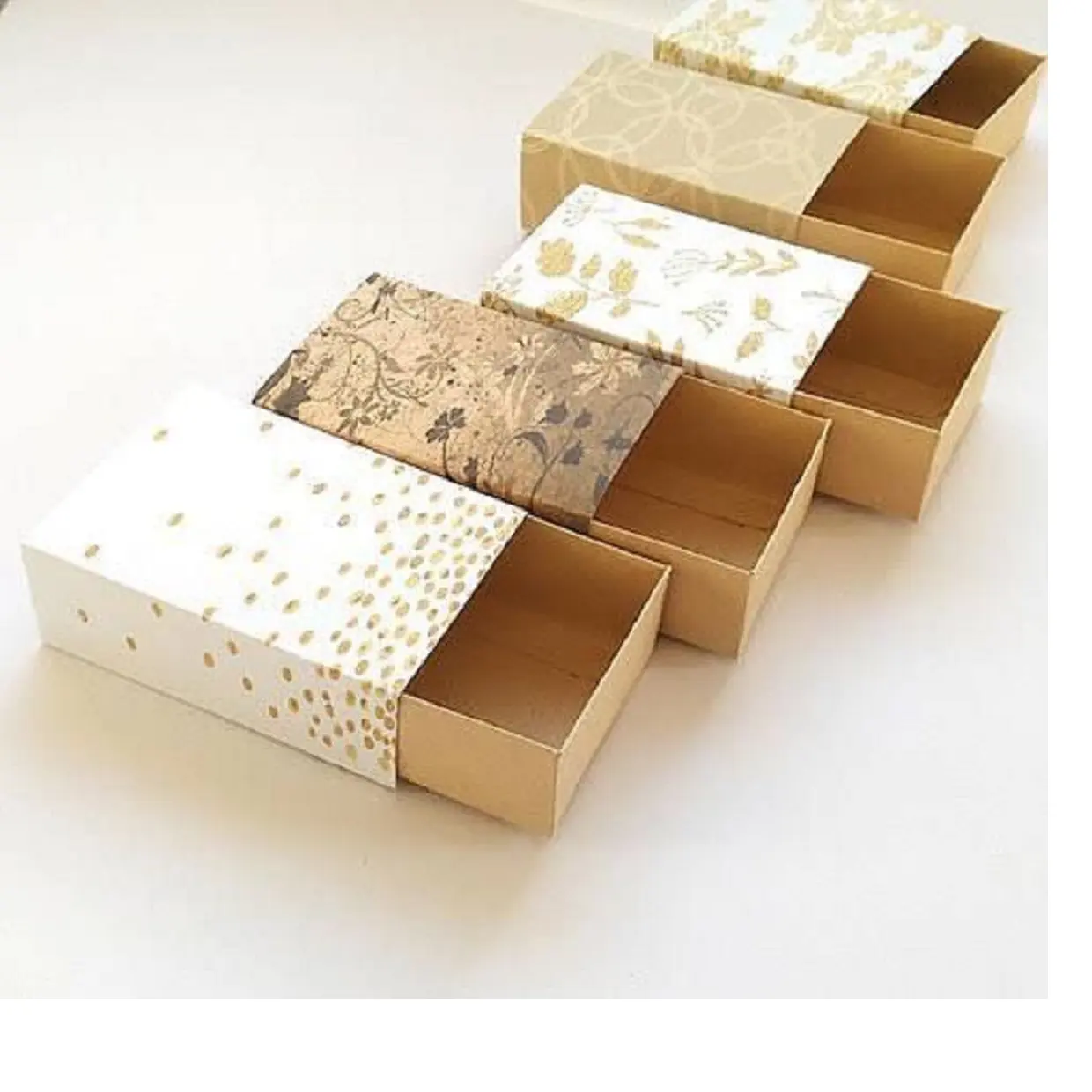 Cajas de papel deslizantes para bombones