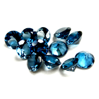 Harga Grosir Partai Besar Semua Ukuran Batu Permata Topaz Longgar 100% Alami Batu Permata Topaz Bulat Biru GEMFORTE INC Topaz Bulat Kecil