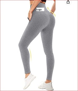 Mallas con bolsillos para mujer, pantalones de cintura alta, Control de barriga, entrenamiento, realce de cadera, Yoga, ropa activa, color negro - Product Image 3