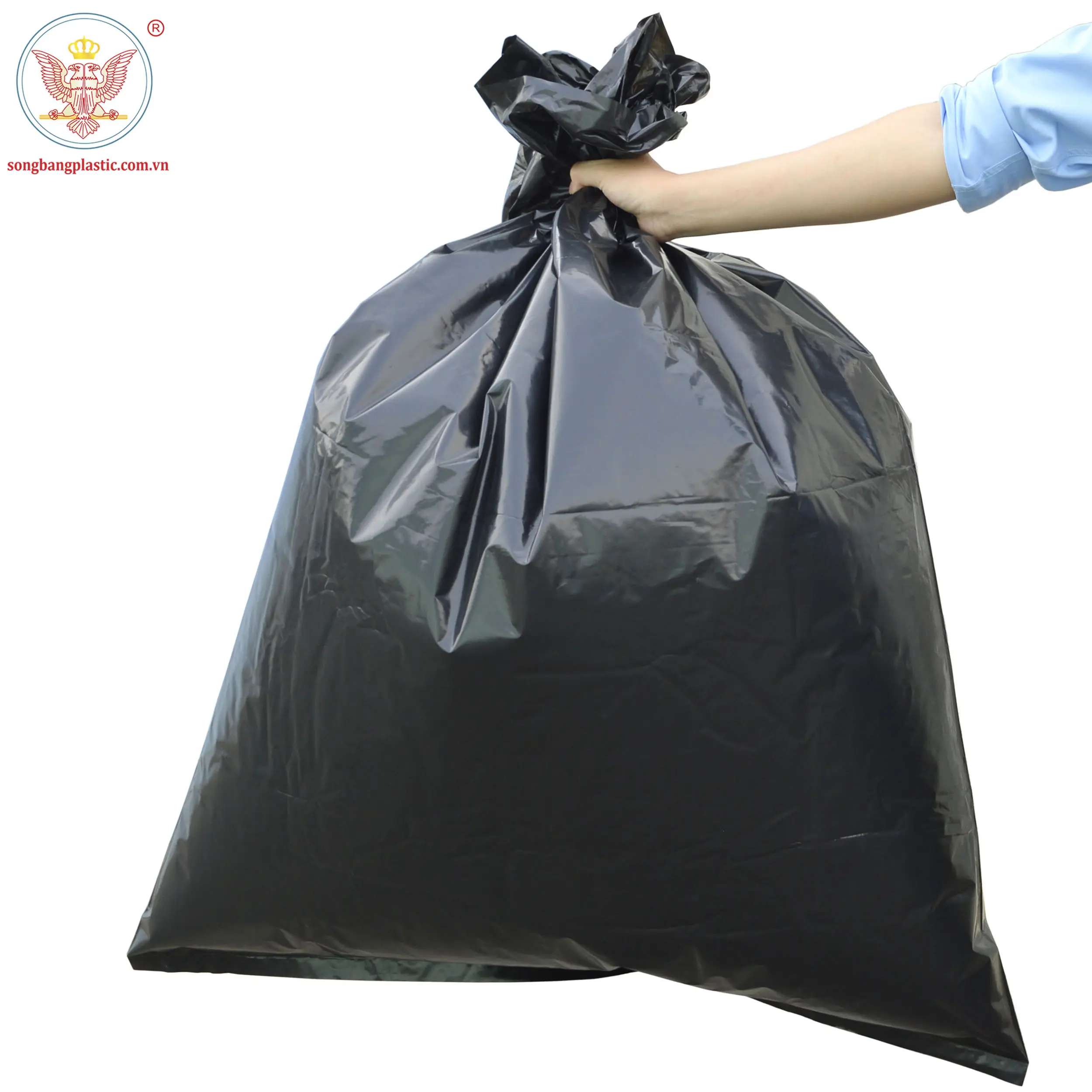 OEM/ODM Custom Large Trash Bags Heavy Duty Garbage Disposal Strong Black Industrial Contractor From Vietnam Supplier