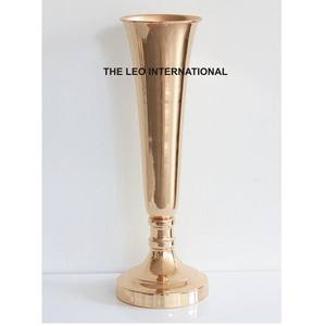 Shiny Polished Very <b>Tall</b> Flower Vase Aluminum Metal for Home Office Living Room <b>Dining</b> <b>Table</b> Luxury Decorative Vase - Product Image 2