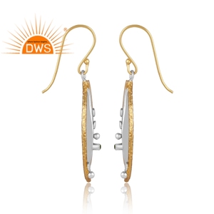 Boucles d'oreilles pendantes en laiton de designer avec zircon vert naturel, bijoux pour femmes, cadeau pour elle - Product Image 3