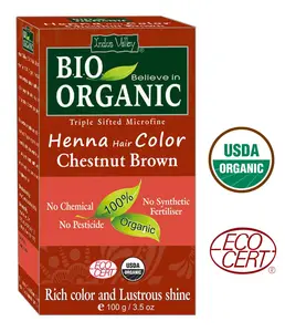 Bio Organische Kastanje Bruin Henna Haarkleur