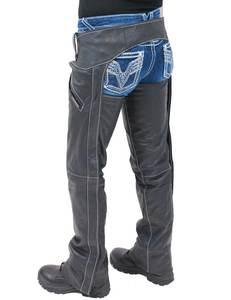 Pantalones de cuero de tiro bajo para hombre y mujer, ropa de carreras para montar a caballo, personalizado - Product Image 3