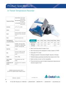 DELTA TRAK-termómetro de alta precisión, grabadora de temperatura en Transit, modelo 16000-16500, baterías de energía OEM, promoción - Product Image 2