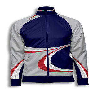 เสื้อแจ็กเก็ตกีฬาที่มีคุณภาพสูงสำหรับฤดูหนาวหนังวัวระบายอากาศได้มีซิปพิมพ์ซับลิเมชันแบบกำหนดเอง - Product Image 3