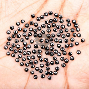 Diamante de corte de Rosa rústico suelto Natural negro 2 MM buen corte IGI certificado joyería decoración RRP diamante - Product Image 2