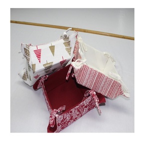 Panier à pain 100% coton, écologique, vintage, multi-usages, facile à nouer et à utiliser - Product Image 6