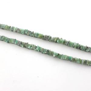 Cuentas curativas de cristal sin tratamiento, cuentas de piedras preciosas de color verde esmeralda lisa con forma cuadrada de 3-4mm - Product Image 6