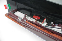 RIVA RAMA DEMI COQUE MODÈLE EN BOIS DE HAUTE QUALITÉ BATEAU Noël Nouvel An Fête des Pères Thanksgiving Idée Cadeau en Bois Fabriqué à la Main
