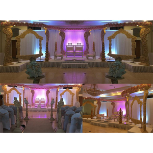 Impresionante boda estilo abierto Mandap decoración rústica boda india aire abierto Mandap impresionante Mandap abierto para boda Reino Unido - Product Image 1