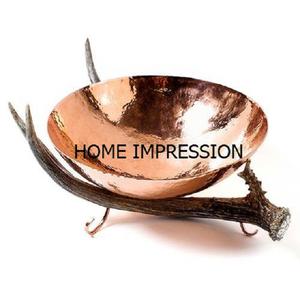 New Hammered Surface Texture Stylish Decorative Metal Joint Brass Leafs Designer Fancy <b>Bowl</b> <b>Stainless</b> <b>Steel</b> <b>Bowls</b> Design <b>Bowls</b> - Product Image 4