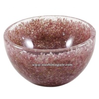 Cuenco de orgón de cuarzo rosa de 3 pulgadas, venta al por mayor, artesanías de cristal, piedras naturales, rocas Reiki, minerales, accesorios de cocina, cuenco de vajilla