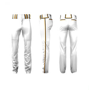 Pantalon de baseball pour homme avec passepoil latéral multicolore à séchage rapide Vêtements de sport respirants et imprimés personnalisés pour les équipes - Product Image 1