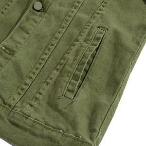 Veste en Jean Denim de coton Polyester pour hommes, personnalisée, stylée, Hip-Hop, décontracté - Product Image 6