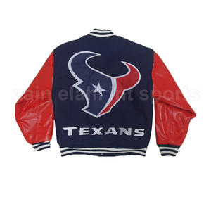 2025 UNISEX Fábrica al por mayor Nuevo diseño Cómodo Varsity Transpirable Chaqueta de cuero de talla grande Royal Blue Red Winter Bomber - Product Image 4