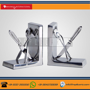 Porte-livres nautiques décoratifs en aluminium faits à la main, supports métalliques pour livres, pour la maison, le bureau, la bibliothèque, présentoir, cadeau, style côtier moderne - Product Image 2