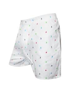 Shorts de plage décontractés pour hommes et femmes, personnalisables, respirants, à séchage rapide, 100% coton, tissés, confortables, élégants, avec logo sur le devant - Product Image 4