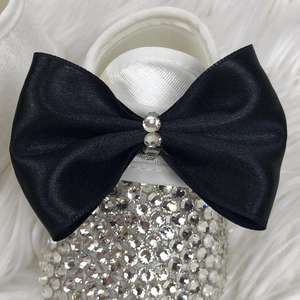 BEBEMEKAN, zapatos negros de alta calidad para bebé, pajarita, venta al por mayor, nuevo diseño personalizado para recién nacido, fiesta de lujo moderna, cumpleaños, boda - Product Image 6