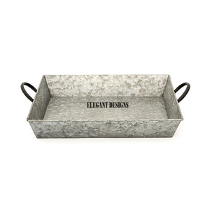 Bandeja de servicio galvanizada rústica de tamaños personalizados, plato de servicio más vendido hecho a mano, plato de alta calidad - Product Image 6