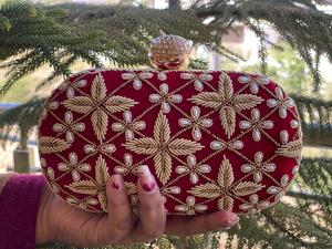 Bolso de mano de alta calidad con bordado para mujer, pochette de boda, para fiesta y Noche - Product Image 4