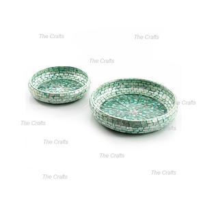 ชุดชามช็อคโกแลตสองขนาดสำหรับเสิร์ฟชามทำจากไม้และหอยมุก - Product Image 4