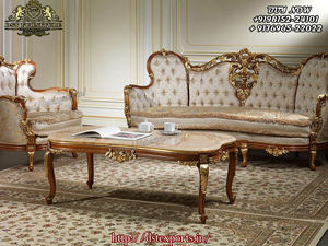 Juego de Sofás Estilo Princesa Moderno Francés en Madera de Teca con Acabado en Nogal, Tamaño y Color Personalizables - Product Image 2