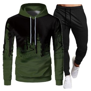 Wholesale Men's Stylish Winter Windproof Tracksuit Sets Customized Designer Print High Quality 100% Cotton Polyester Quick Dry - Product Image 3
