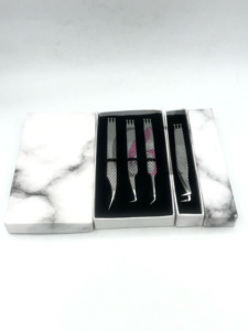 แหนบต่อขนตาสีเงินทั้งหมด45 & 90องศาพร้อมอุปกรณ์แยกขนตาสแตนเลสแบบแยกหลัง - Product Image 6