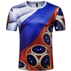 Camiseta 5% algodón 95% poliéster para hombre, camisa personalizada con mezcla 3d, impresión por sublimación - Product Image 5