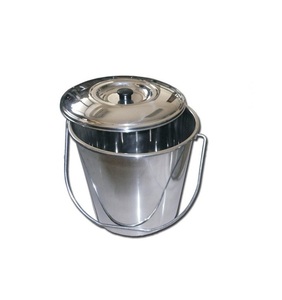 Seau chirurgical avec couvercle en acier inoxydable 290x300mm - Product Image 4