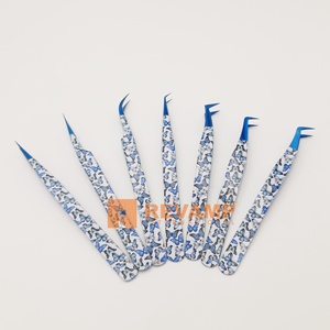 Pinzas de pestañas recubiertas de papel con estampado de mariposa de etiqueta privada para Megga volumen y aislamiento pinzas de acero inoxidable sostenibles - Product Image 5