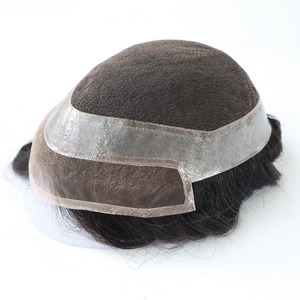 Top Quality French Lace Thin Skin Cheap Toupee Black Hair Wig Human <b>Man</b> Hair Wigs - Product Image 1