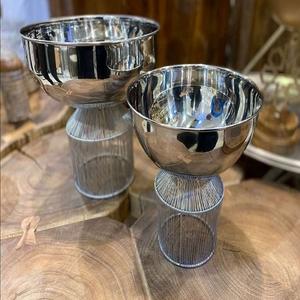 Tazón de servicio de acabado de plata para cocina, vajilla para Hotel y restaurante, tazón de frutas, plato de Metal de diseño moderno - Product Image 2