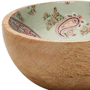 Juego de 2 cuencos de madera impresos para servir comida, uso de ensalada, cuencos de arroz, sopa y frutas de la mejor calidad - Product Image 4