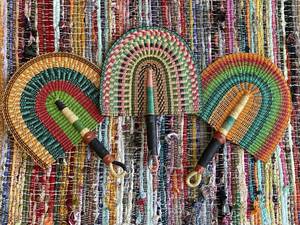 คอลเลกชันของตกแต่งที่ดีที่สุดผนังทอหญ้าทะเลมือพัดลมตกแต่งบ้าน - Product Image 6