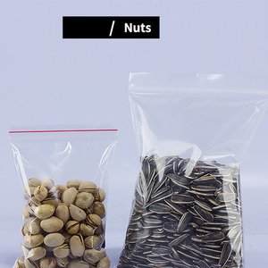 Bolsa de plástico transparente con cierre de cremallera, bolsa de plástico transparente con cierre de cremallera - Product Image 6