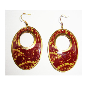 ต่างหูพิมพ์ลายดอกไม้เครื่องประดับของขวัญ rakhi - Product Image 1