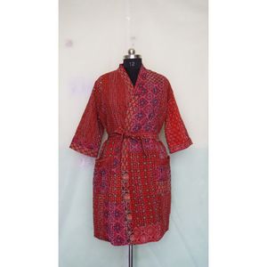 Hippie Beach Cover-Up Knitted Cotton <b>Funky</b> Kimono Boho Chic Maxi Kimono with Wide Sleeves and Ruffled Duster Festival Style - Product Image 4