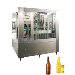 Automatic glass bottle small brandy beer keg canning filling bottling machine equipment production line for beer